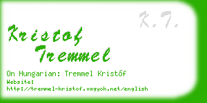 kristof tremmel business card